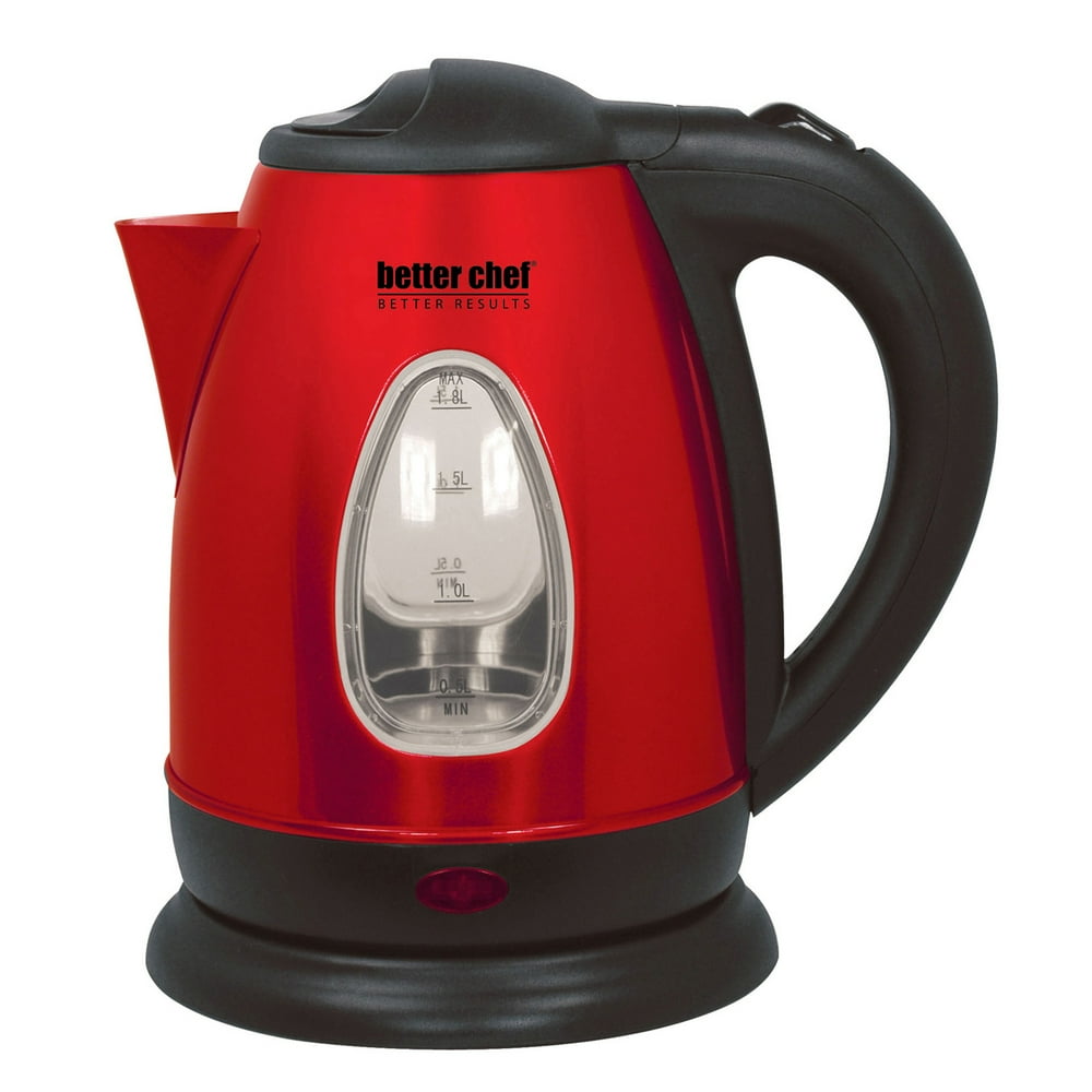 Better Chef Stainless Cordless Electric Kettle Red