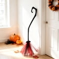 thumbnail image 5 of 38" Halloween Witch Broom, Witch Broom with Curved Handle, Plastic Witches Broomstick Cosplay Prop for Halloween Cosplay Party Costume Accessory Indoor Festive Scene Decoration(Red), 5 of 6