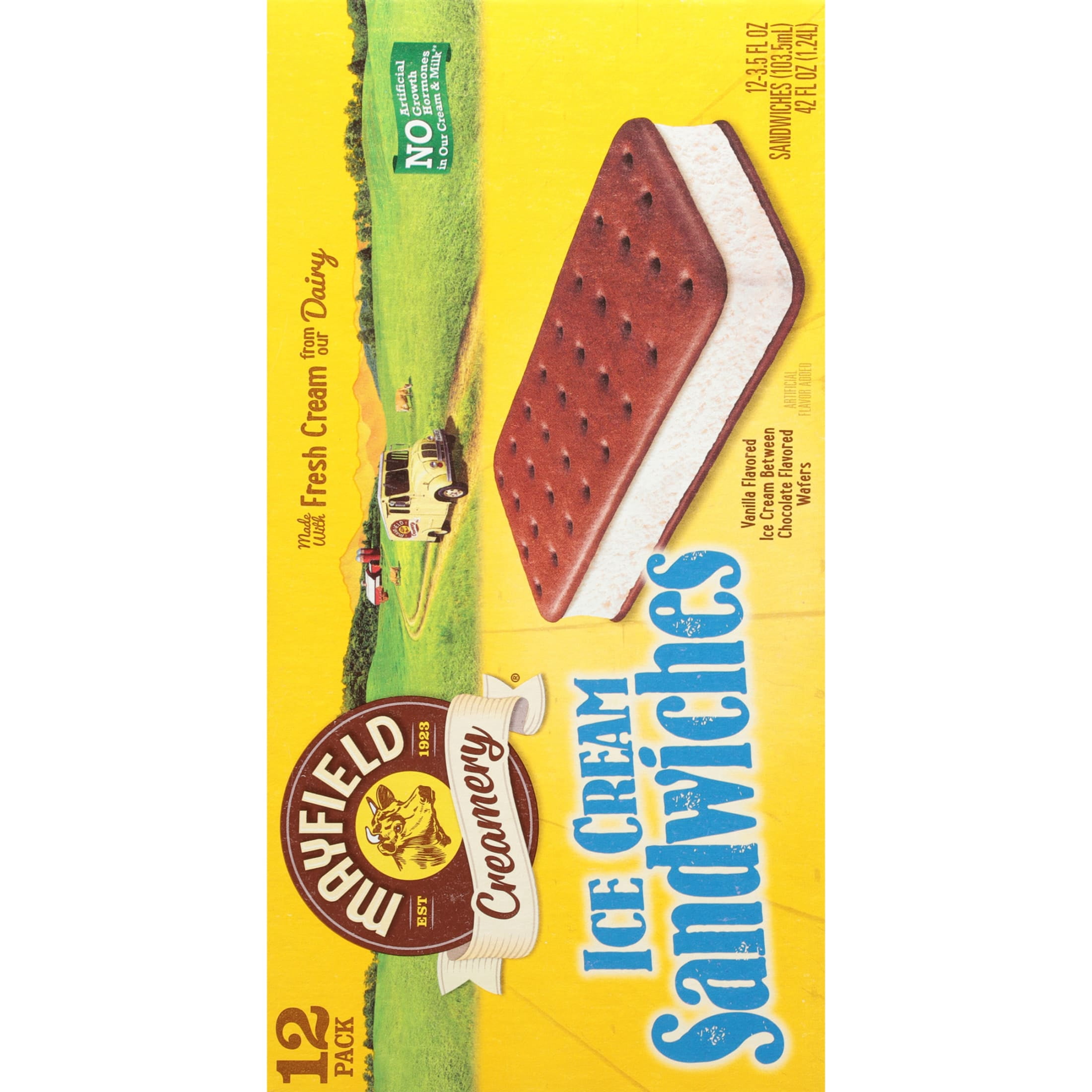 Mayfield Vanilla Ice Cream Sandwiches - 3.5 Fl Oz (Pack of 12)