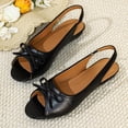 thumbnail image 5 of Xdegoge Womens Slip On Flats Peep Toe Elegant Ruched Gathered Knot Detail Smooth Upper Dressy Casual Office Daily Comfort Summer Walking Footwear, 5 of 9
