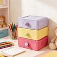 thumbnail image 5 of Drawer Style Desktop Organizer with Pull-Out Compartments, Multi Color Stationery Storage Box for Pens Cosmetics and Office Supplies, Stackable Desk Tidy for Home Office Dorm Use, 5 of 7