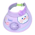 thumbnail image 2 of Lroveb Kids Visor Hat with Fan Children Hats Summer Fans Sunshade Boys Girls Sun Cartoon Cute Sunscreen Empty Top Visor, 2 of 3