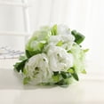thumbnail image 2 of Ramo de simulación de flor de peonía artificial de 10 cabezas, fiesta de boda, decoración floral para el hogar, flor falsa, blanco verde Inevent HA7016-02B, 2 of 7
