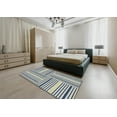 thumbnail image 5 of Ahgly Company Machine Washable Indoor Rectangle Transitional Purple Navy Blue Area Rugs, 7' x 9', 5 of 7