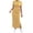 Yellow, variant on Womens Striped Bodycon Dress Round Neck Long Sleeve Side Slit Slim Fit Midi Dress Spring Pink