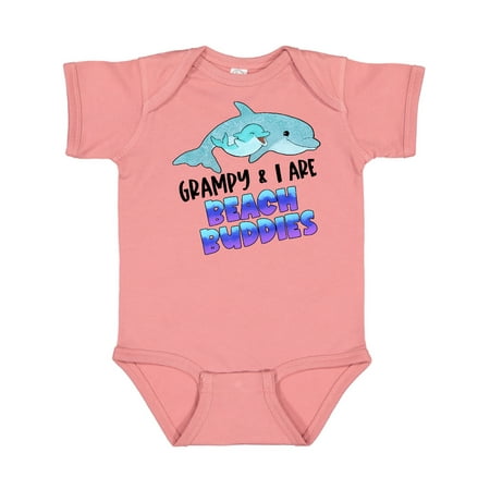 

Inktastic Grampy and I are Beach Buddies Cute Dolphins Gift Baby Boy or Baby Girl Bodysuit