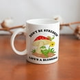 thumbnail image 7 of Don't Be Stressin' Life's A Blessing Frog Hippie Mug, Mushroom Illustration Art,Funny Coffee Mug,A Happy Cup for Children,The Best Gift for Colleagues,Parents,And Grandparents,110z Men And Women, 7 of 7