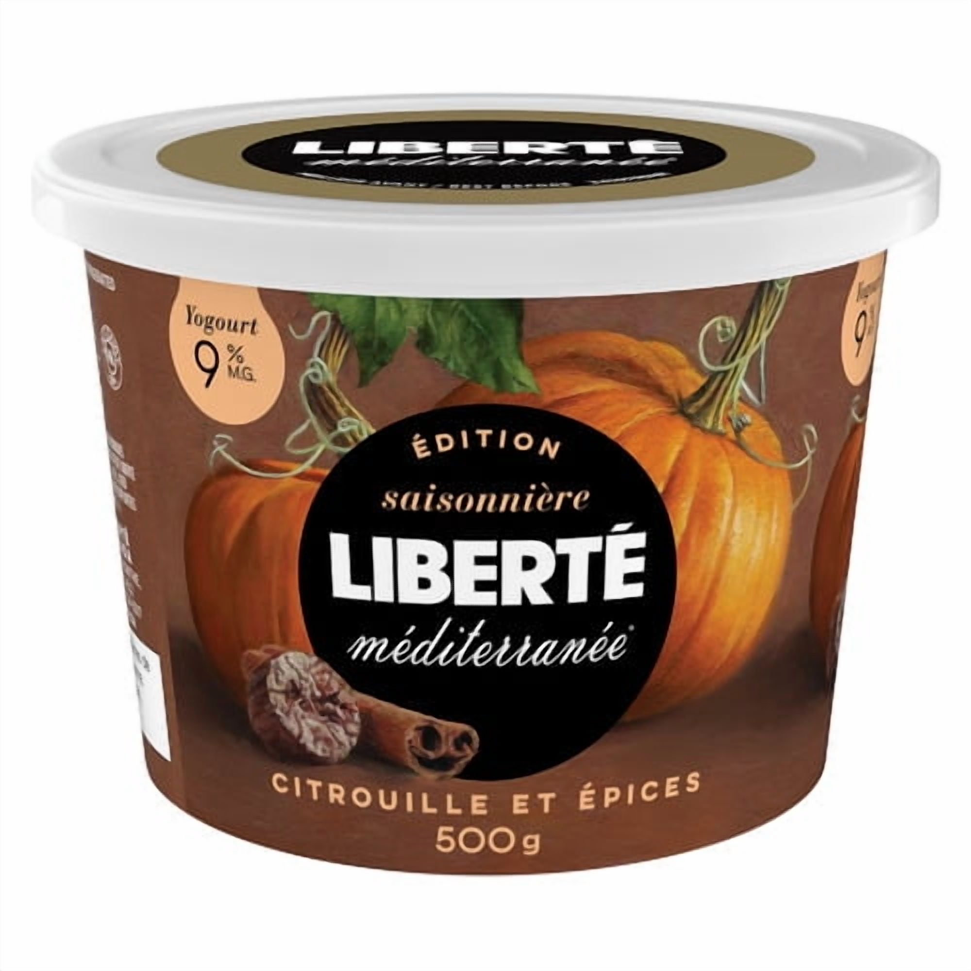 Liberté Méditerranée 9% Yogurt, Seasonal Edition Pumpkin & Spices, 500g