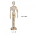 thumbnail image 1 of Mannequin Articulé en Bois 33x7x7 avec Base et Corps Flexible, 1 of 8
