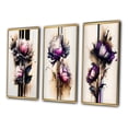 thumbnail image 3 of Designart "Pink Dahlia on Abstract Fusion II" Floral & Botanical Framed Wall Art Set Of 3 - Pink Dahlia Frame Gallery Wall Set For Home Decor, 3 of 6