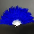 thumbnail image 5 of 10Colors Wedding Party Accessories Crafts Gifts Feather Fans Handmade Dance Fan White Hand Fan Ladies Folding Fan PINK, 5 of 8