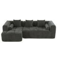 thumbnail image 5 of SOULART Modern 101.2" Modular Sectional Sofa with Storage Pockets, Deep Seating & Pillows - 3-Seat Combo (American Design, Chenille Fabric),Boneless sofa,Gray, 5 of 14