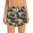 thumbnail image 4 of Lsque White Retro Off-Road Vehicle Printed Women's Running Shorts with Liner Pockets,Elastic Quick Dry Workout Athletic Gym Yoga Shorts,Womens High Waist Shorts-X-Large, 4 of 9
