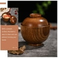 thumbnail image 3 of Wood Bowl with Lid Small Wooden Bowl Food Serving Bowl for Rice Salad Soup Appetizer, 3 of 6