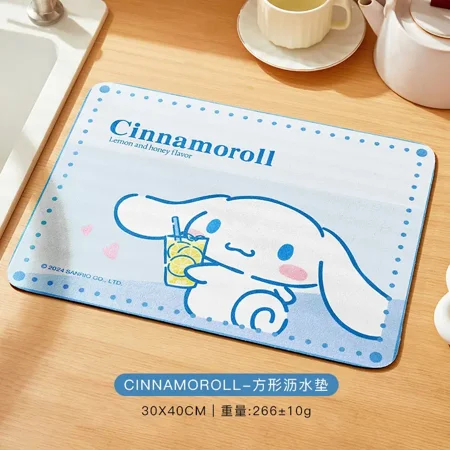 

Sanrio Diatom Mud Drain Mat Cartoon Kawaii Kitchen Bowl Plate Chopsticks Water Absorbing Mat Cute Anime Character Accessories
