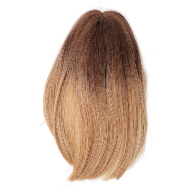 Peluca recta hasta los hombros con reflejos graduales de colores mezclados, peluca Bob corta de cabello falso para mujeres, uso diario