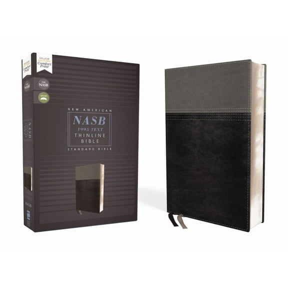 Nasb, Thinline Bible, Leathersoft, Black, Red Letter Edition, 1995 Text, Comfort Print, (Hardcover)