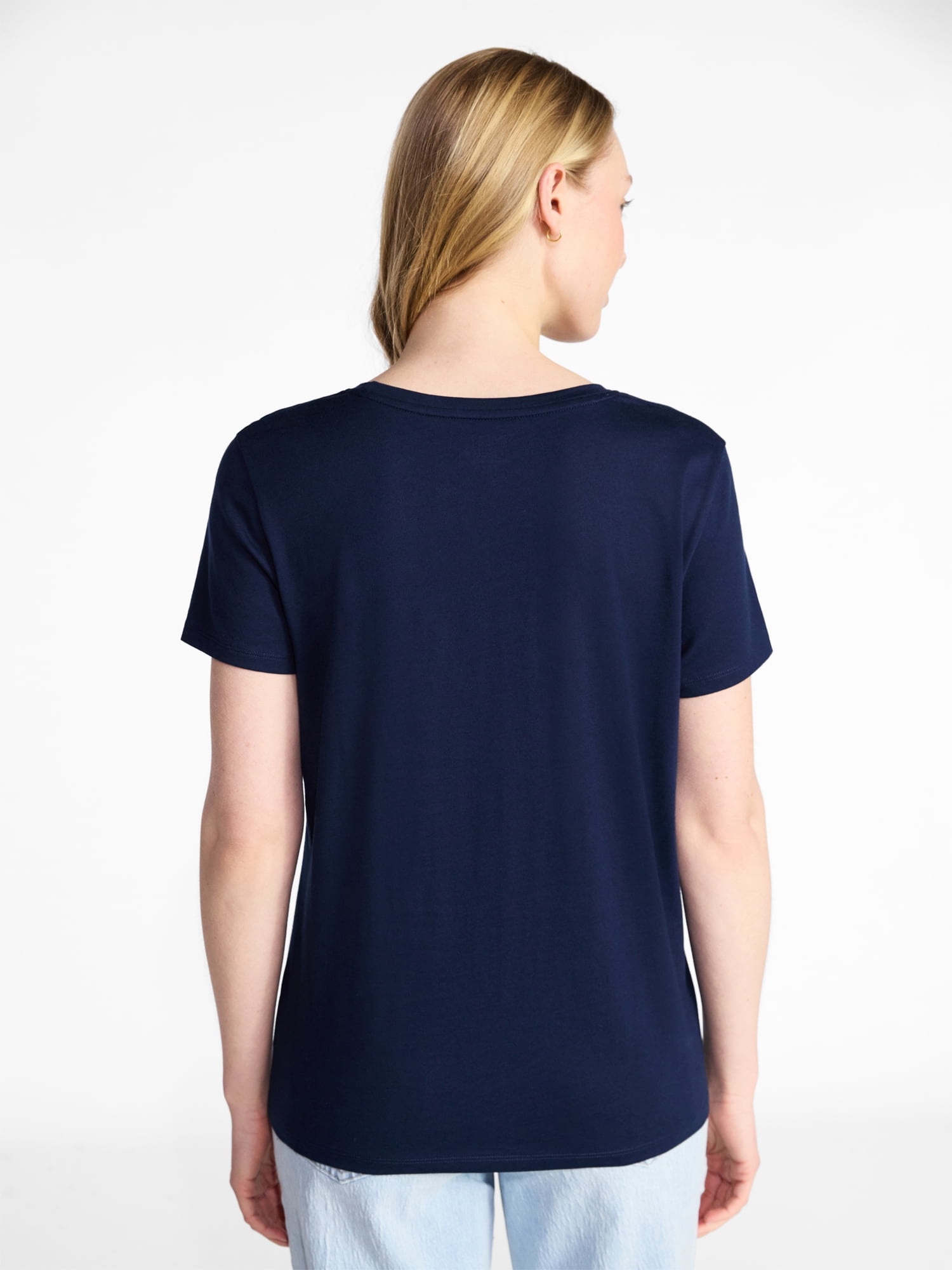 Time and Tru Women's Short Sleeve Crew Tee, Sizes 1X-4X