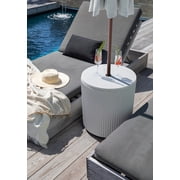 Veradek Umbrella Side Table - White