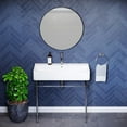 thumbnail image 5 of Carre 36 Ceramic Console Sink White Basin Chrome Legs, 5 of 10