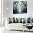 thumbnail image 3 of Designart Dark Autumn Forest in Fog - Photography Throw Pillow - 18x18, 3 of 5