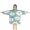 Teal Daisy Flower, variant on Lightgreen Daisy Flower White Blooms Pattern Blanket Hoodies for Kids 6-13YR Oversize Wearable Blanket Hoodies for Boys Girls Teens