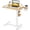 Natural, variant on BarefHaven Mobile Standing Desk, Pneumatic Height Adjustable Rolling Desk with Cup Holder & Headphone Hook, Overbed Table with Hidden Wheels, Laptop Computer Cart for Couch, Home, Office (White)