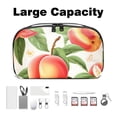 thumbnail image 3 of Peach Charger Organizer Hard Drive Bag Cable Cord Organizer Small Storage Pouch Oxford Fabric Waterproof Electronic Digital Accessories Travel Case 5.9x9.44x3.14 in., 3 of 6