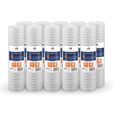 4 PACK 10x2.5\" String Wound Sediment Water Filter Replacement Cartridge...