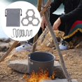 thumbnail image 4 of para acampar al , para fogata con cadena ajustable, olla colgante para cocinar, colgador de material acero inoxidable, soporte para , DYNWAVEMX  Trípode para cocinar al aire libre, 4 of 8