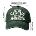 thumbnail image 4 of It's Not My Circus It's Not My Monkey Embroidered Hat, Breathable Baseball Cap with Adjustable Strap, Classic Curved Visor, One Size Fits Most, 4 of 5