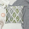 thumbnail image 2 of PHYHOO Throw Pillow Cases Two-Tone Geometric Tree Leaves Decorative Cushion Covers for Couch Bed Sofa Farmhouse Decoration Sage Green Grey, 2 of 5