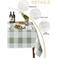 thumbnail image 2 of Sage Green Checkered Table Cloth, Green White Buffalo Plaid Waterproof Tablecloth for Rectangle Tables, Reusable Washable Fabric Table Cover for Restaurant Kitchen Dining Tables 54"x108", 2 of 6