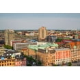 thumbnail image 2 of Bibikow, Walter 18x13 White Modern Wood Framed Museum Art Print Titled - Sweden-Scania-Malmo-Inre Hamnen inner harbor-elevated skyline view, 2 of 4