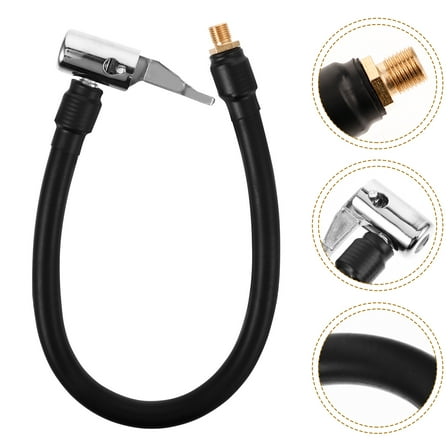 FESTFENDS Tire Inflator Hose Extension For Garage Use Rubber 1Pcs