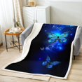 thumbnail image 1 of Blanket Kids, Insect Pattern Plush Bed Blanket, Moth Themed Fleece Blanket For, 1 of 5