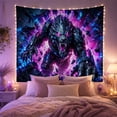 thumbnail image 2 of Biomechanical Monster Through Digital Shards, Dramatic Digital Art, Halloween Gift for Monster Fans, Kaiju Wall Art, Tapestry Wall Hanging for Gaming Room and Dorm, 2 of 7