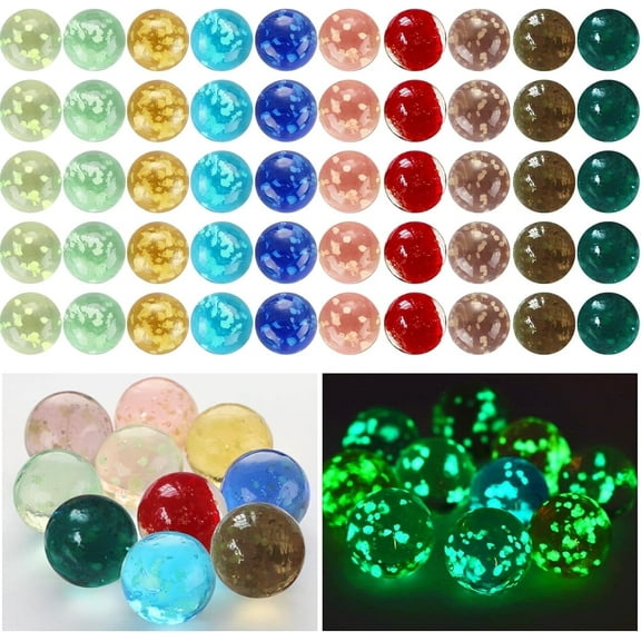 Marbles Glow,Bulk Glass Marbles,Handmade Doted Style Marbles,Marbles Shooters Games,for Chinese Checkers Marble Games Home Decoration (40Pcs)