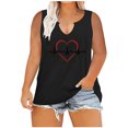 thumbnail image 2 of SMihono Womens Tops Womens Tank Top Women Oversize Summer Women Printed Color Dots V Neck Tank Sleeveless Tee Plus Tops Tank Tops for Women Womens Summer Tops, 2 of 7