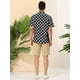 thumbnail image 5 of INSPIRE CHIC Camisa de lunares de verano para hombre, camisas hawaianas con patrón de manga corta y botones Negro M, 5 of 6