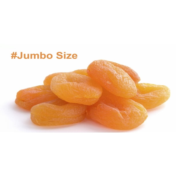 Turkish Dried Apricot, Gourmet Fresh Jumbo Size 1, Reseable Bags(3LB