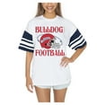 thumbnail image 3 of Women's Gameday Couture  White Fresno State Bulldogs Starting Lineup Contrast Sporty Heritage Oversized T-Shirt, 3 of 4