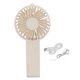 thumbnail image 1 of Mini ventilador de mano ventilador portátil plegable ventilador recargable USB para viajes de oficina en casa Beige, 1 of 10