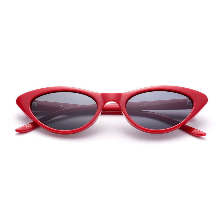Designer Inspired Retro Vintage Narrow Cat Eye Sunglasses  display picture 1