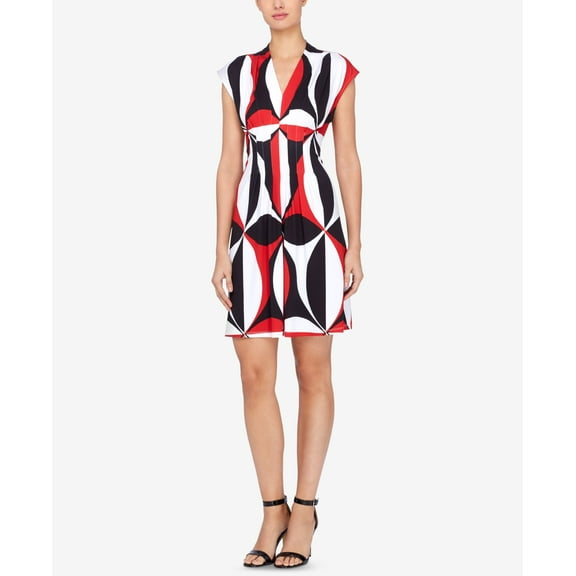 Catherine Catherine Maladrino Tinka Printed Sheath Dress Oversized Geo S