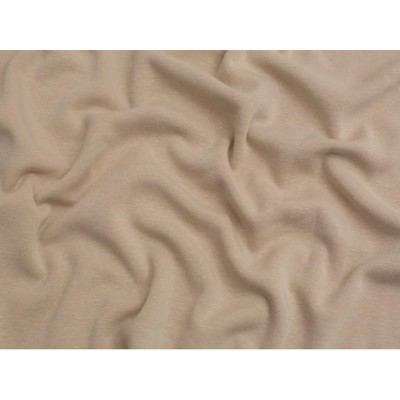 Minerva Fur Back Sweatshirt Stretch Knit Fabric Cream - per yard