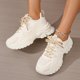 thumbnail image 3 of Zapatillas De Deporte De Malla Con Plataforma Para Mujer, Zapatos Antideslizantes Con Punta Redonda Y Puntera Baja Con Cordones, Zapatos Cómodos Para Exteriores, 3 of 4