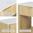 thumbnail image 6 of Furniture of America Elarin Modern Wood 1-Drawer Nightstand with Open Bottom Shelf, Natural, 6 of 17