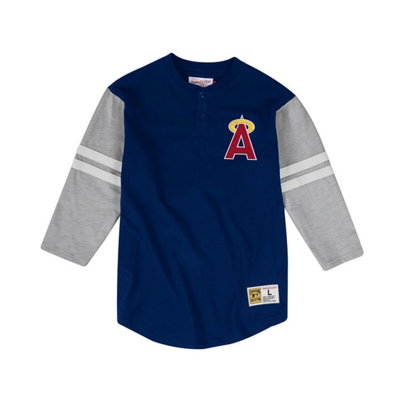 Mitchell & Ness Mens Washington Senators Henley Shirt angels XL