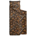thumbnail image 2 of Camo and Branch Brown Pattern Teens Toddler Nap Mat with Pillow, Sleeping Mat Bag for Preschool Daycare 60"x20", 2 of 6